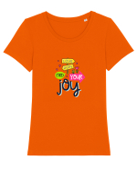 Find Your Joy Tricou mânecă scurtă guler larg fitted Damă Expresser