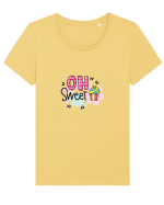 Oh Sweet Tricou mânecă scurtă guler larg fitted Damă Expresser