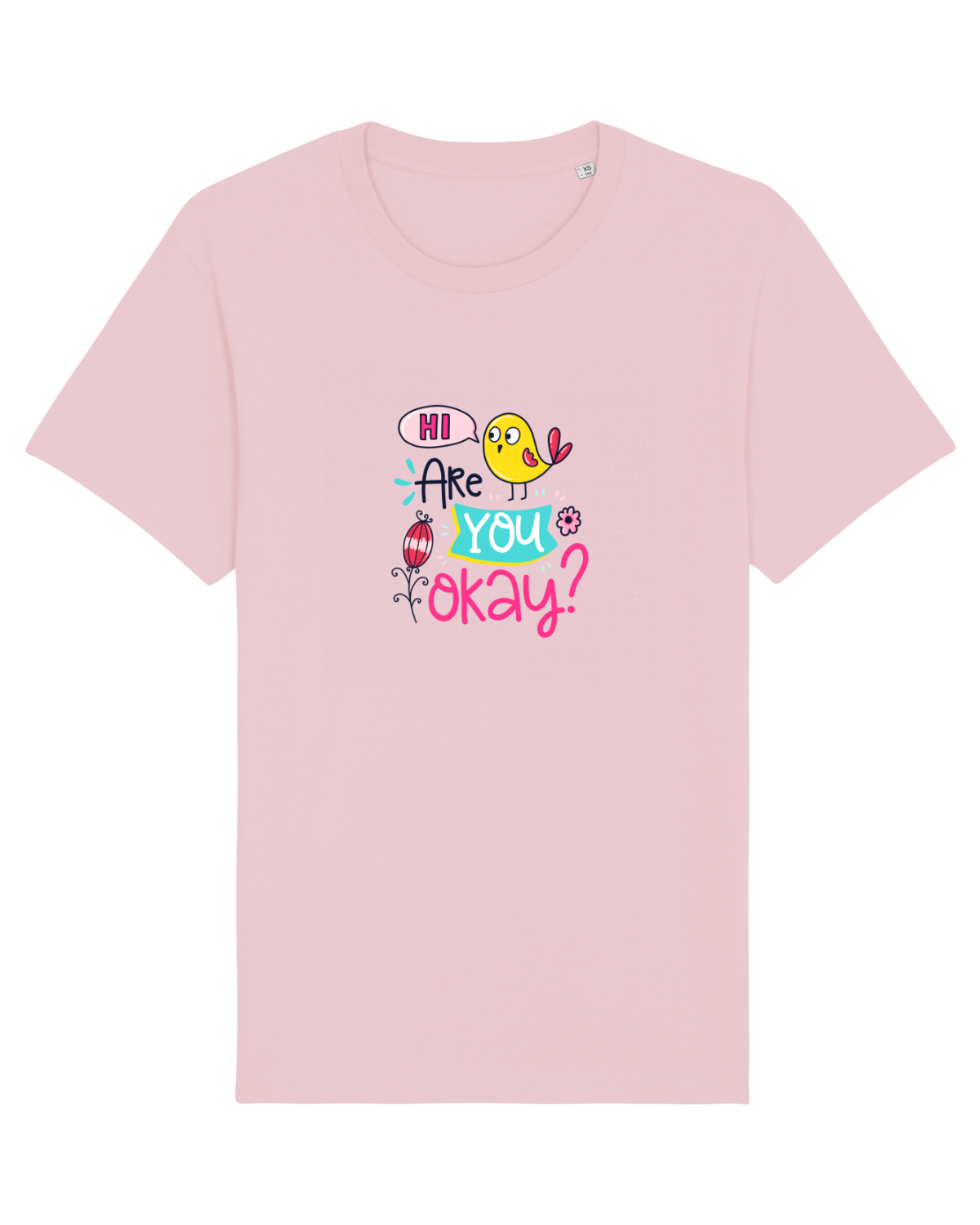 Tricou mânecă scurtă Unisex Rocker Cotton Pink