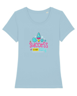 Success is not Easy Tricou mânecă scurtă guler larg fitted Damă Expresser