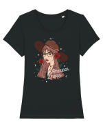 American Dream Tricou mânecă scurtă guler larg fitted Damă Expresser