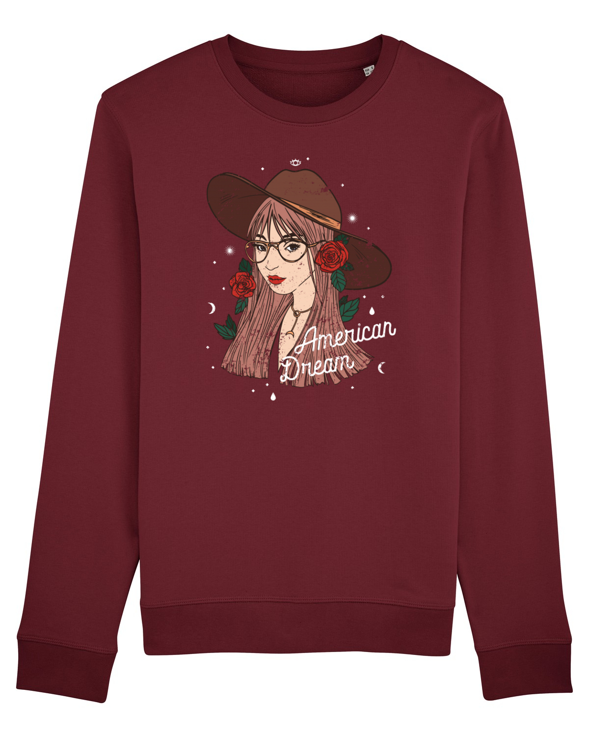 Bluză mânecă lungă Unisex Rise Burgundy