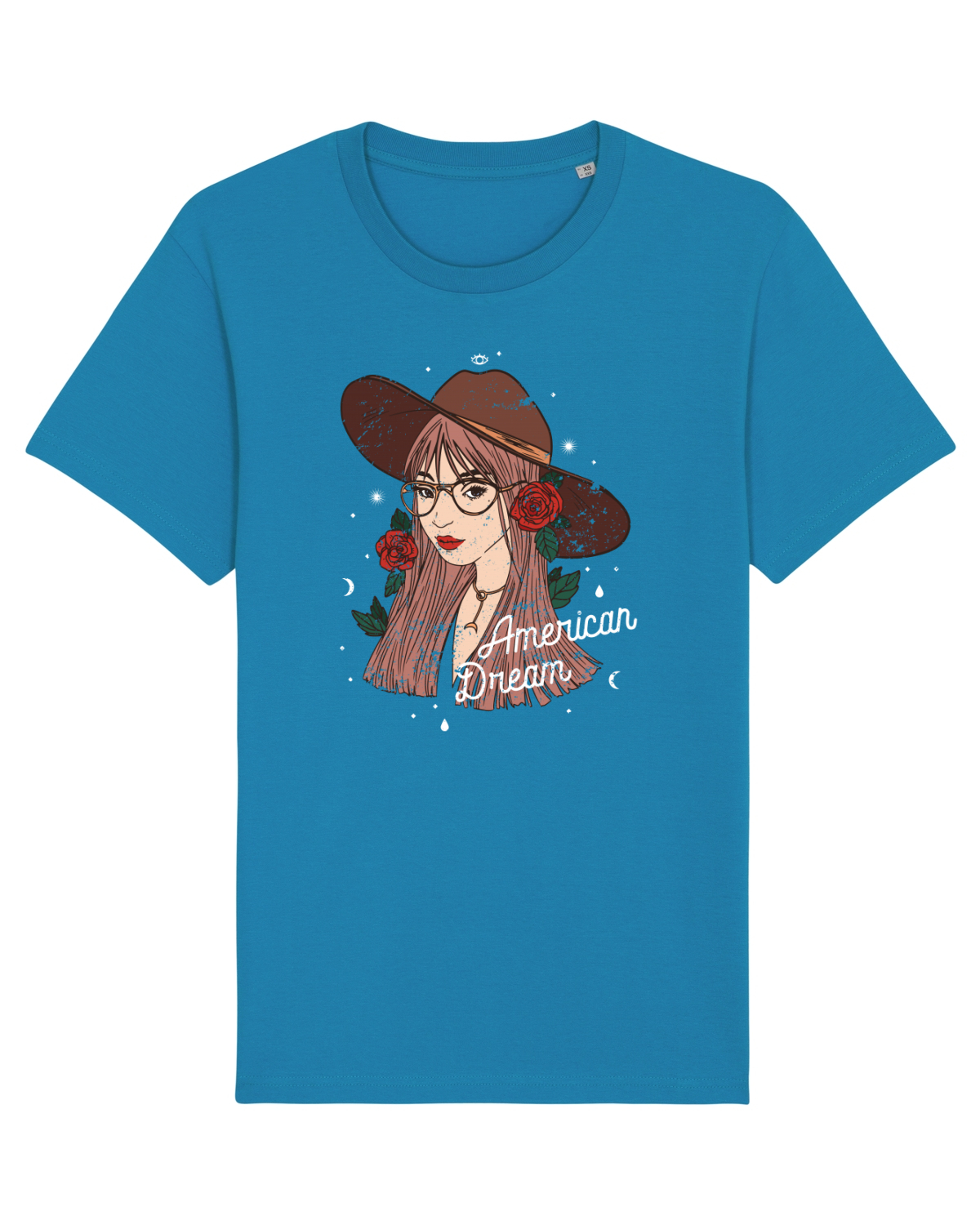 Tricou mânecă scurtă Unisex Rocker Azur