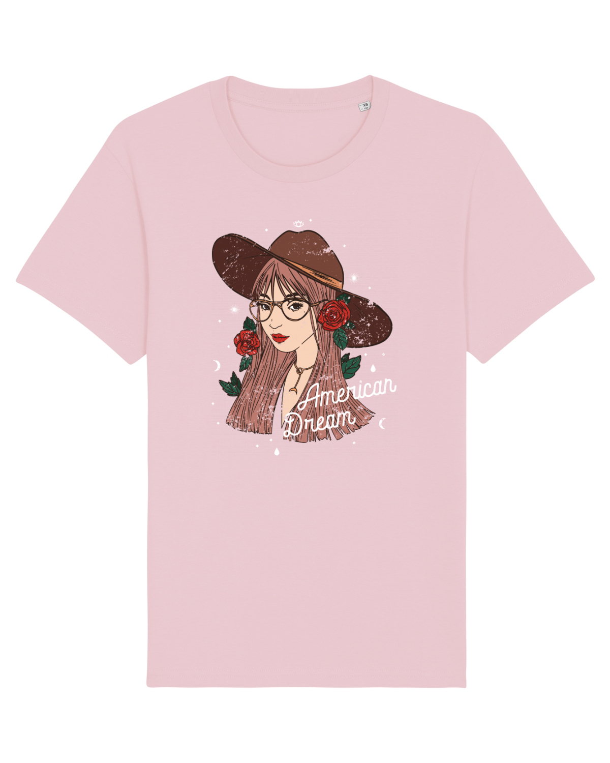 Tricou mânecă scurtă Unisex Rocker Cotton Pink