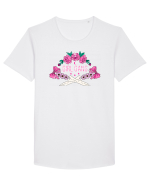 Girl Gang Pink Tricou mânecă scurtă guler larg Bărbat Skater