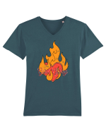 Girl Gang Fire Tricou mânecă scurtă guler V Bărbat Presenter