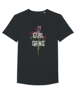 Girl Gang Flower Tricou mânecă scurtă guler larg Bărbat Skater