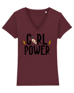 Girl Power Tricou mânecă scurtă guler V Damă Evoker