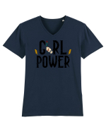 Girl Power Tricou mânecă scurtă guler V Bărbat Presenter