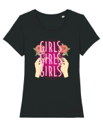 Girls Girls Girls Tricou mânecă scurtă guler larg fitted Damă Expresser