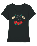 Girls Support Girls Tricou mânecă scurtă guler larg fitted Damă Expresser