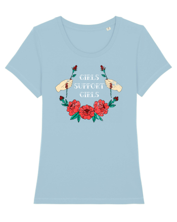 Girls Support Girls Sky Blue