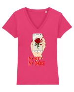My Body My Choice Tricou mânecă scurtă guler V Damă Evoker