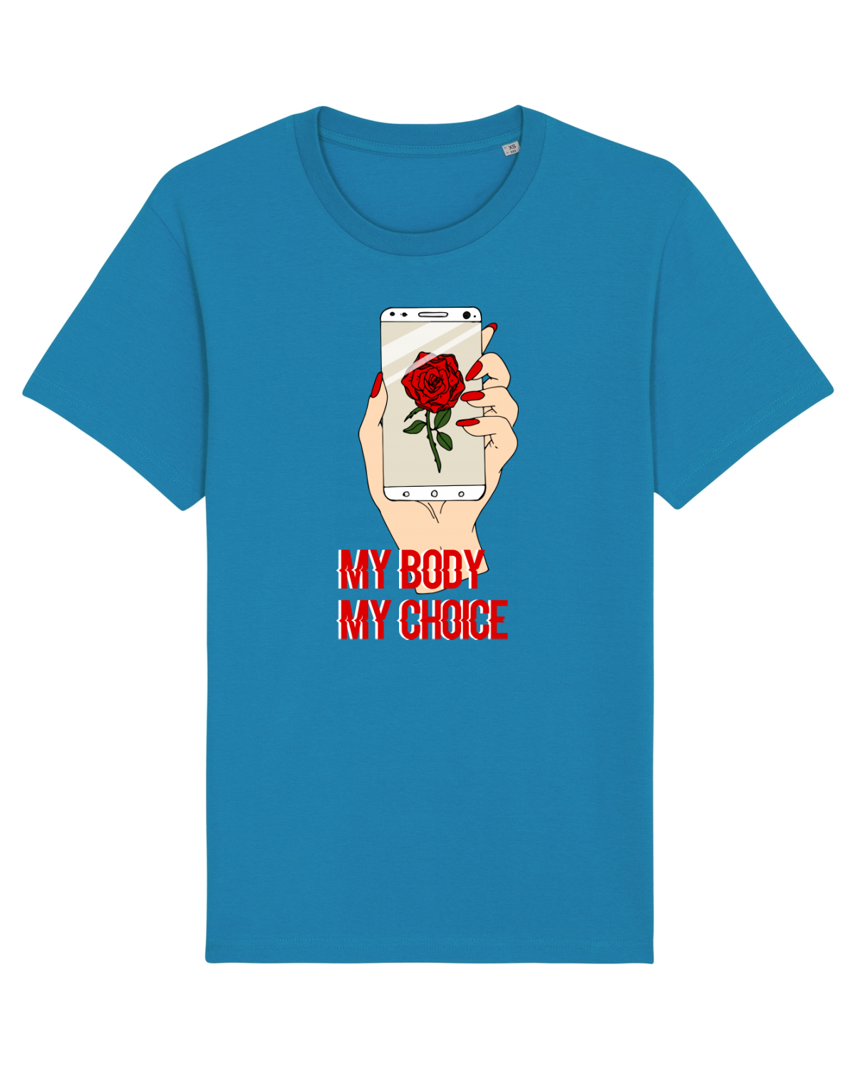 Tricou mânecă scurtă Unisex Rocker Azur