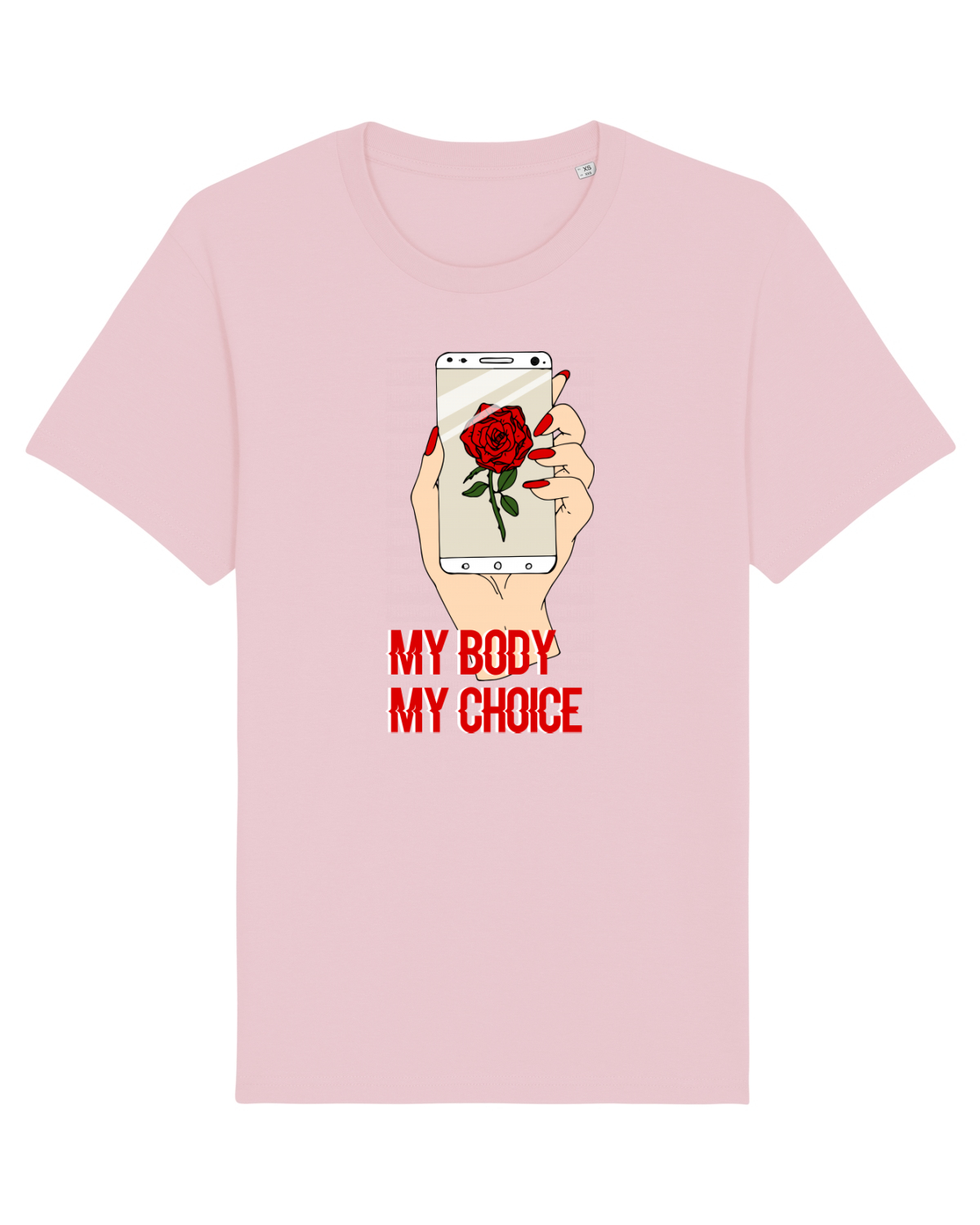 Tricou mânecă scurtă Unisex Rocker Cotton Pink