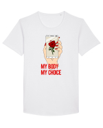 My Body My Choice Tricou mânecă scurtă guler larg Bărbat Skater
