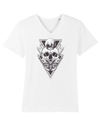 Craniu cu Luna Geometric White