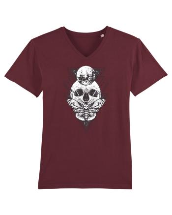 Craniu cu Luna Geometric Burgundy