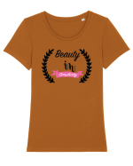 Beauty in Simplicity Tricou mânecă scurtă guler larg fitted Damă Expresser