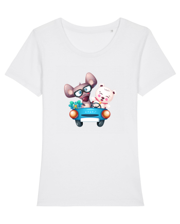 Animale Masina Albastra White