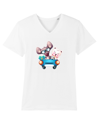 Animale Masina Albastra White