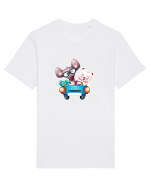 Animale Masina Albastra Tricou mânecă scurtă Unisex Rocker