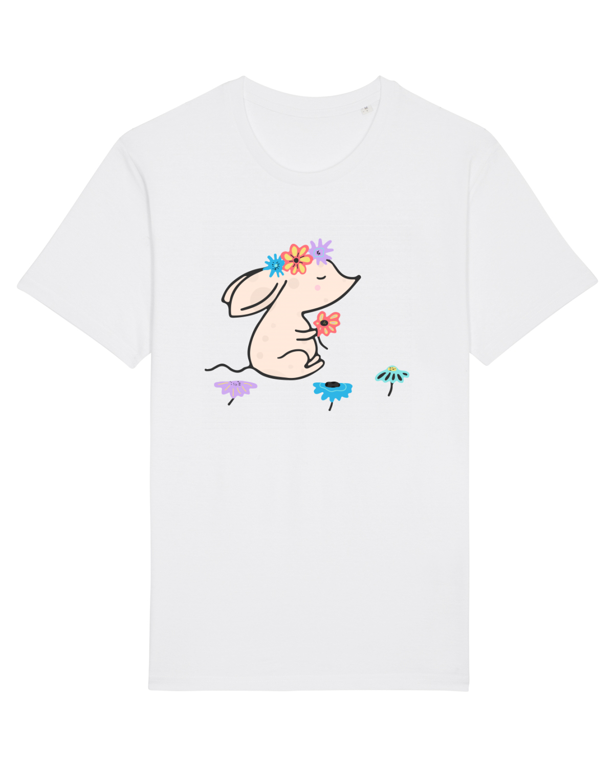 Tricou mânecă scurtă Unisex Rocker White
