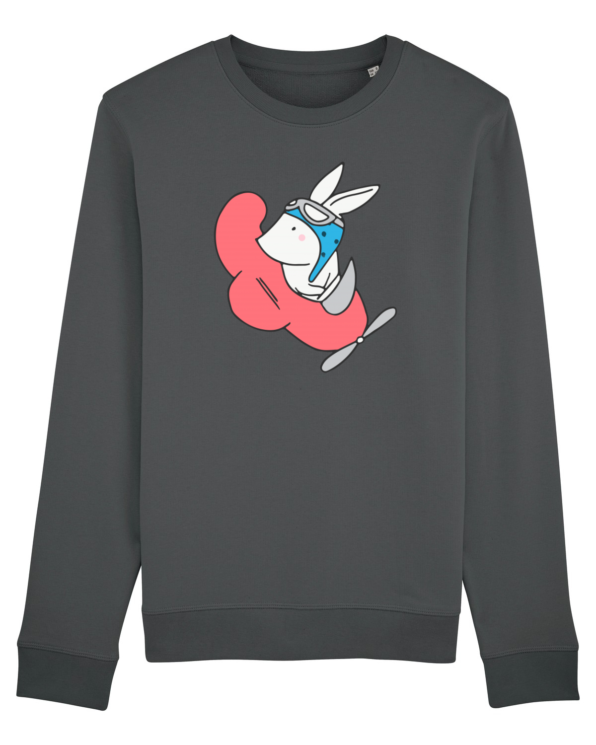 Bluză mânecă lungă Unisex Rise Anthracite