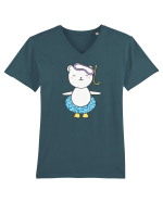 Ursulet cu Colac Tricou mânecă scurtă guler V Bărbat Presenter