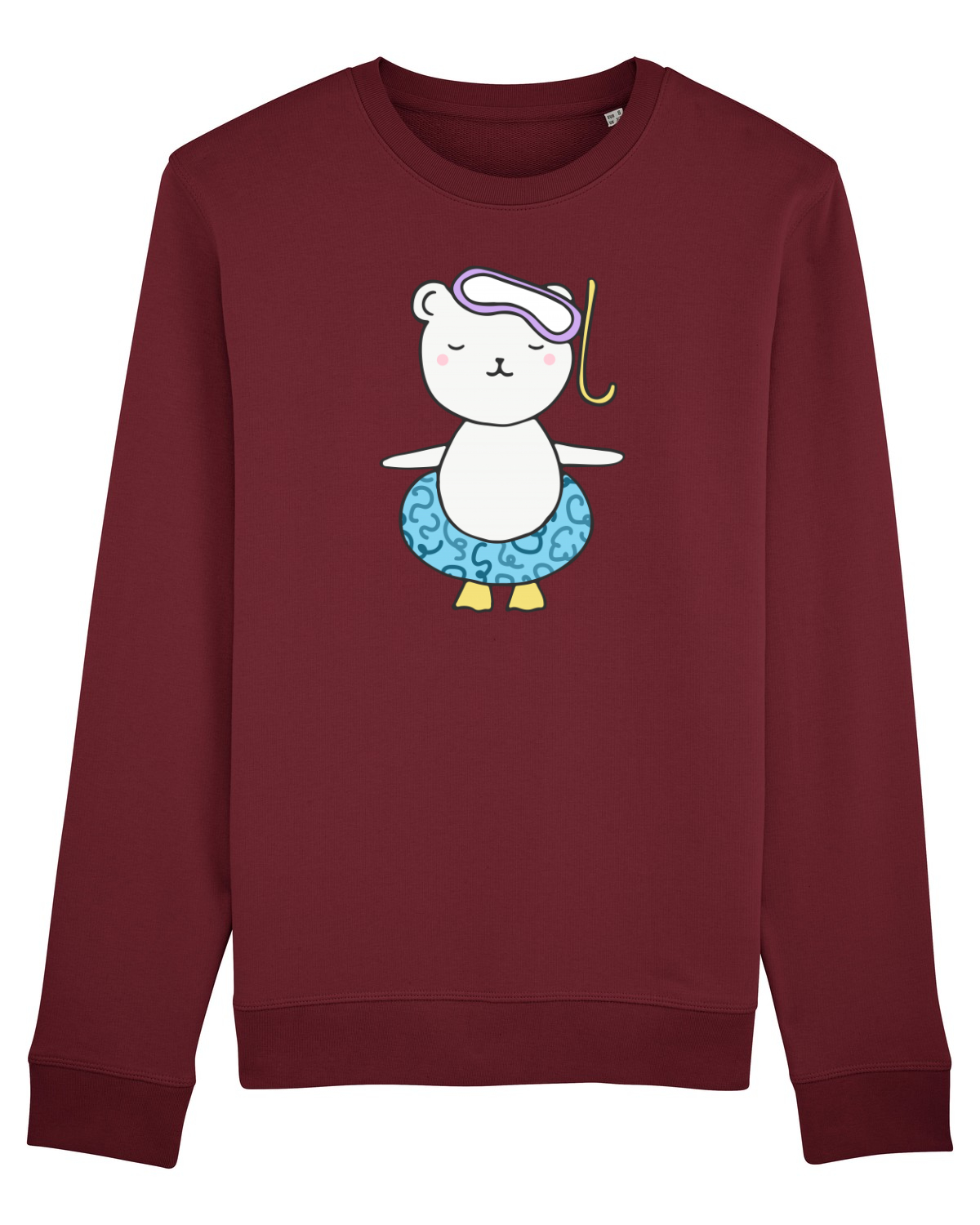 Bluză mânecă lungă Unisex Rise Burgundy