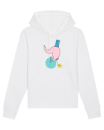 Elefant pe Bicicleta Hanorac Unisex Drummer