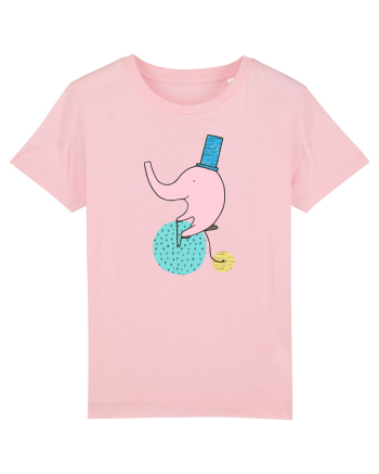 Elefant pe Bicicleta Cotton Pink