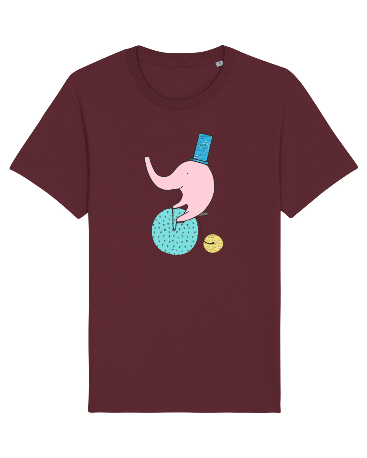 Tricou mânecă scurtă Unisex Rocker Burgundy