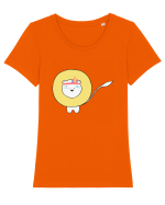 Leu Dragut Tricou mânecă scurtă guler larg fitted Damă Expresser