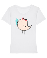 Pasarica cu Fundita Tricou mânecă scurtă guler larg fitted Damă Expresser
