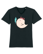 Pasarica cu Fundita Tricou mânecă scurtă guler V Bărbat Presenter