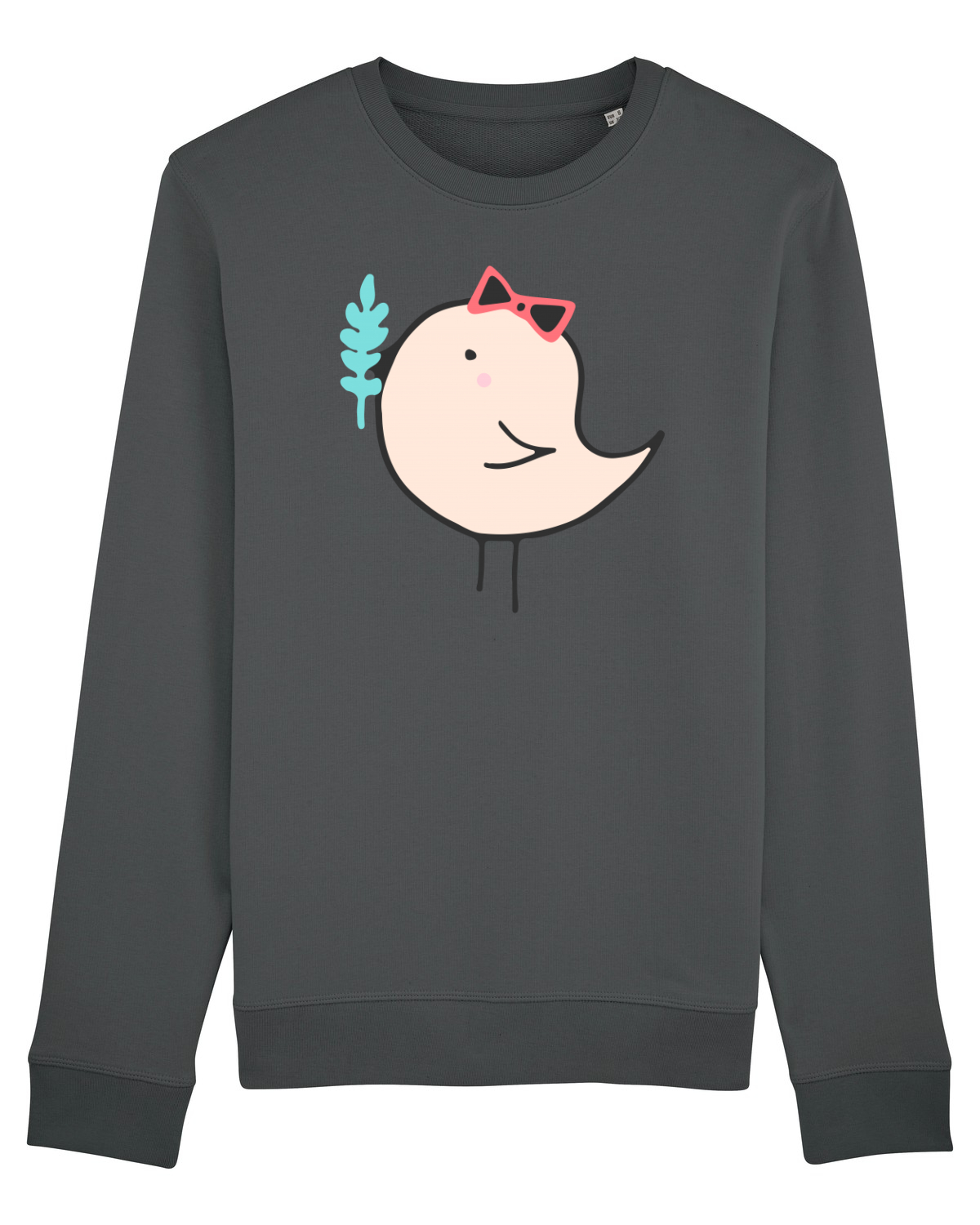 Bluză mânecă lungă Unisex Rise Anthracite