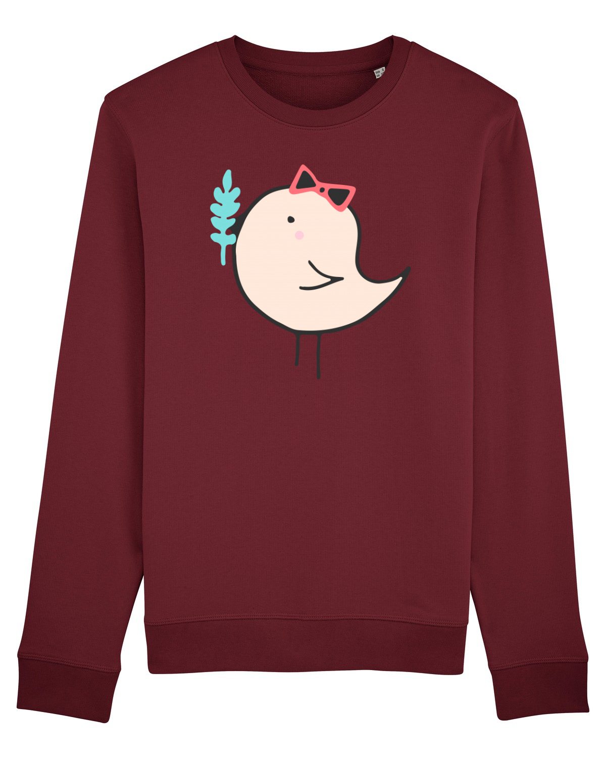 Bluză mânecă lungă Unisex Rise Burgundy