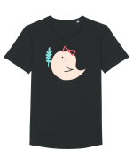 Pasarica cu Fundita Tricou mânecă scurtă guler larg Bărbat Skater
