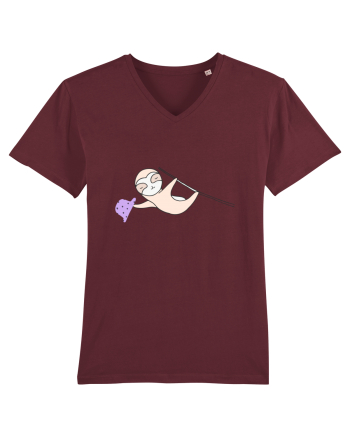 Lenes Sloth cu Palarie Burgundy