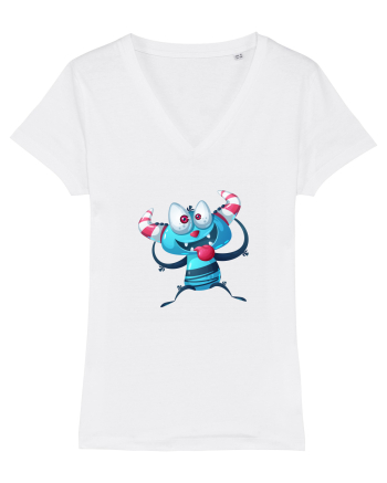 Monstrulet Albastru White
