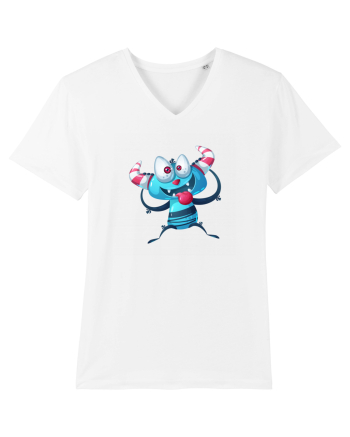 Monstrulet Albastru White