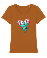 Monstrulet Verzui Tricou mânecă scurtă guler larg fitted Damă Expresser