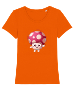 Ciupercuta Rosie Tricou mânecă scurtă guler larg fitted Damă Expresser