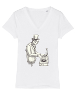 Steampunk DJ 2 Tricou mânecă scurtă guler V Damă Evoker