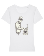 Steampunk DJ 2 Tricou mânecă scurtă guler larg fitted Damă Expresser