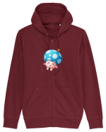 Ciupercuta Albastra Hanorac cu fermoar Unisex Connector