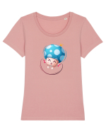 Ciupercuta Albastra Tricou mânecă scurtă guler larg fitted Damă Expresser
