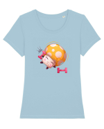 Ciupercuta Galbena Tricou mânecă scurtă guler larg fitted Damă Expresser