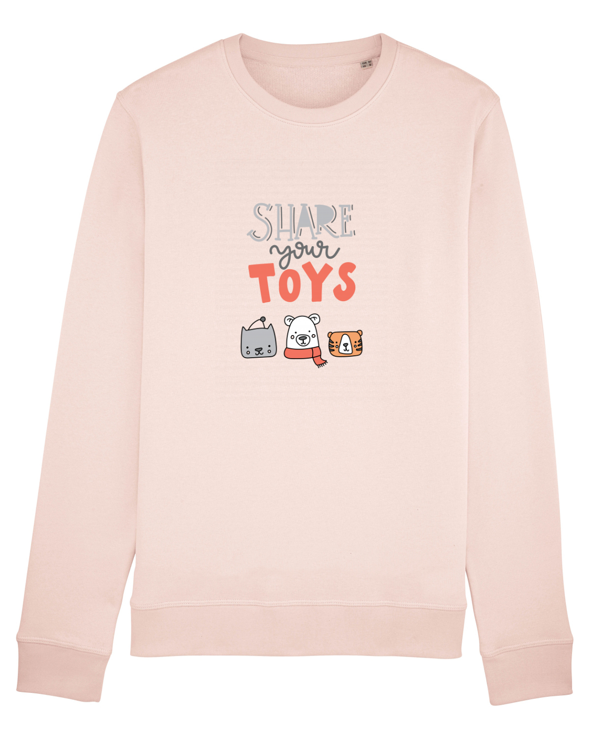 Bluză mânecă lungă Unisex Rise Candy Pink
